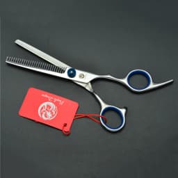 Dog Grooming Scissors 6" Japan Stainless Pet Hairdressing Scissors Cutting Scissors Thinning Shears Curved Scissors Set Z3001