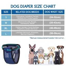Sanitary Wraps Menstruation Diapers Dog Panties Breathable Mesh with 3 Replace Diaper Washable Pet Reusable Diapers
