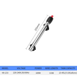 Stainless Steel Heating Rod Fish Tank Aquarium Heating Rod Automatic Constant Temperature Control Temperature