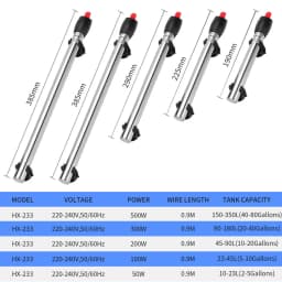 Stainless Steel Heating Rod Fish Tank Aquarium Heating Rod Automatic Constant Temperature Control Temperature