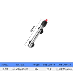 Stainless Steel Heating Rod Fish Tank Aquarium Heating Rod Automatic Constant Temperature Control Temperature