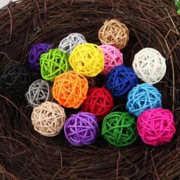 Pet Bird Chewing Bird Rattan Ball Toy For Parrot Budgie Parakeet Cockatiel Chewing Playing Parrot Cages Toys
