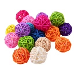 Pet Bird Chewing Bird Rattan Ball Toy For Parrot Budgie Parakeet Cockatiel Chewing Playing Parrot Cages Toys