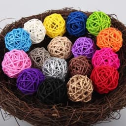 Pet Bird Chewing Bird Rattan Ball Toy For Parrot Budgie Parakeet Cockatiel Chewing Playing Parrot Cages Toys