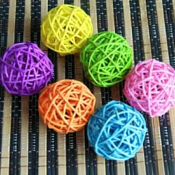 Pet Bird Chewing Bird Rattan Ball Toy For Parrot Budgie Parakeet Cockatiel Chewing Playing Parrot Cages Toys