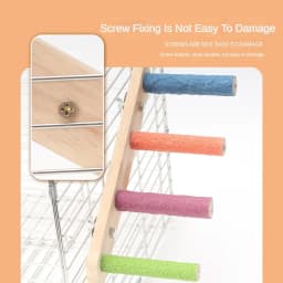 4/6/8 Step Bird Climbing Ladder Pet Interactive Ladder Parrot Grinding Claws and Teeth Climbing Toy Interactive Bird Accessories