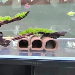 Purple Clay Aquarium Fish Tank Landscape Ornament Decoration Accessories Pet Fish Breeding House Shelter Fairy Garden Home Decor