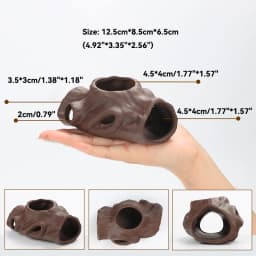 Purple Clay Aquarium Fish Tank Landscape Ornament Decoration Accessories Pet Fish Breeding House Shelter Fairy Garden Home Decor