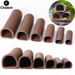Purple Clay Aquarium Fish Tank Landscape Ornament Decoration Accessories Pet Fish Breeding House Shelter Fairy Garden Home Decor