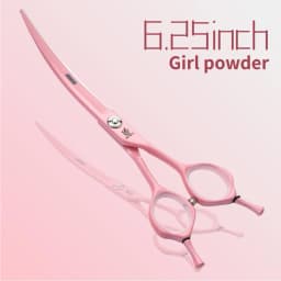 Fenice Dog Scissors 6.25/7.0inch Curved Scissors Pet Grooming Shears JP440C Dog Beauty Scissors Groomer Equipment