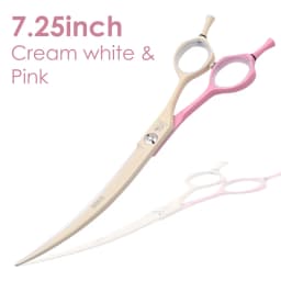 Fenice Dog Scissors 6.25/7.0inch Curved Scissors Pet Grooming Shears JP440C Dog Beauty Scissors Groomer Equipment