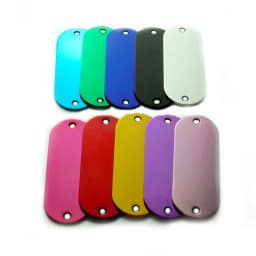 Wholesale 20Pcs Tag Dog For Collar Name Charm ID Tag Oval Custom Aluminum Pet Dog Pet Tag Personalized Engraved Dogs Cat ID Tags