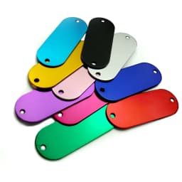 Wholesale 20Pcs Tag Dog For Collar Name Charm ID Tag Oval Custom Aluminum Pet Dog Pet Tag Personalized Engraved Dogs Cat ID Tags