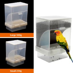 1Pcs Pet Bird Feeder Prevention Splash Food Container Parrot Hanging Automatic Feeder Bird Feeder Tool Starling Tiger Skin Peony