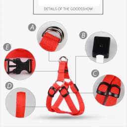 Adjustable LED Dog Harness Usb Rechargeable Flashing Night Safety No Pull Collars Harness For Small Medium Dogs Pets Arnes Perro