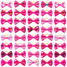 10/20/30pcs Small Dog Decorated Hair Bows Dog Bows Small Dogs Cat Grooming Accessories Dog Hair Rubber Bands Pet Supplies