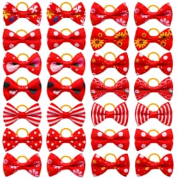 10/20/30pcs Small Dog Decorated Hair Bows Dog Bows Small Dogs Cat Grooming Accessories Dog Hair Rubber Bands Pet Supplies