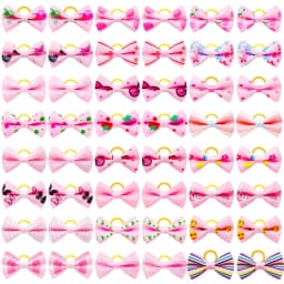 10/20/30pcs Small Dog Decorated Hair Bows Dog Bows Small Dogs Cat Grooming Accessories Dog Hair Rubber Bands Pet Supplies