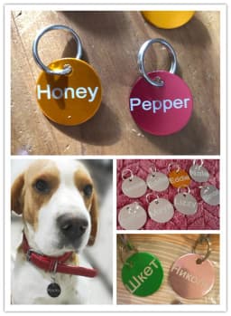 1pcs Free Laser Engraving Personalized Custom Pet Dog ID Tag Cat Puppy Name Pendant Tags Pets Tag Collar Anti-lost Nameplate