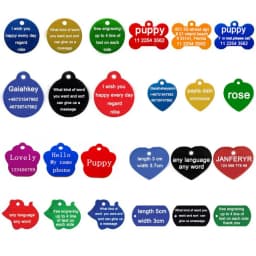 1pcs Free Laser Engraving Personalized Custom Pet Dog ID Tag Cat Puppy Name Pendant Tags Pets Tag Collar Anti-lost Nameplate