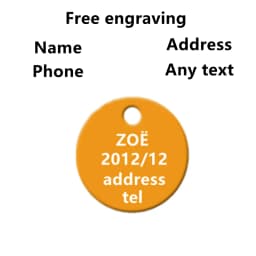 2pcs Free Laser Engraving Pet Dog ID Tag Cat Puppy Name Pendant Tags Personalized Custom Pets Tag Collar Anti-lost Nameplate