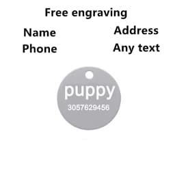 2pcs Free Laser Engraving Pet Dog ID Tag Cat Puppy Name Pendant Tags Personalized Custom Pets Tag Collar Anti-lost Nameplate