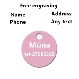 2pcs Free Laser Engraving Pet Dog ID Tag Cat Puppy Name Pendant Tags Personalized Custom Pets Tag Collar Anti-lost Nameplate