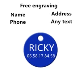 2pcs Free Laser Engraving Pet Dog ID Tag Cat Puppy Name Pendant Tags Personalized Custom Pets Tag Collar Anti-lost Nameplate