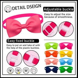 Bulk Solid Small Dog Bowtie Pet Dog Bow Ties Collar For Dogs Cats Summer Pet Dog Bows Small Dog Cat Grooming Accessories
