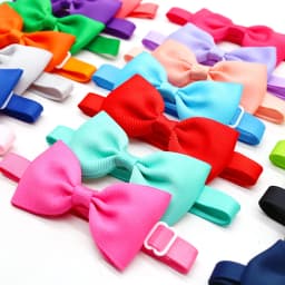 Bulk Solid Small Dog Bowtie Pet Dog Bow Ties Collar For Dogs Cats Summer Pet Dog Bows Small Dog Cat Grooming Accessories