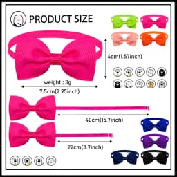 Bulk Solid Small Dog Bowtie Pet Dog Bow Ties Collar For Dogs Cats Summer Pet Dog Bows Small Dog Cat Grooming Accessories