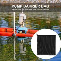 2PC Anti-clog Pump Barrier Bag Pump Filter Mesh Bag Mesh with Drawstring Reusable Pond Pump Protector for Pond Biological Filter