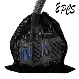 2PC Anti-clog Pump Barrier Bag Pump Filter Mesh Bag Mesh with Drawstring Reusable Pond Pump Protector for Pond Biological Filter