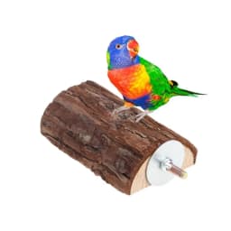 Pet Parrot Natural Wooden Bird Cage Perches Stand Platform Parakeet Budgie Rat Play Toy