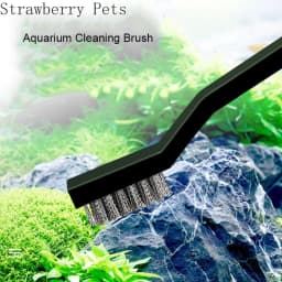 13cm Steel Wire Brush Aquarium Algae Cleaning Brush Nylon Brush Aquarium Cleaner Fish Tank Stain Cleaning Tools Accessories 3pcs