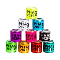 PHA 2026/2027 Pigeon Foot Ring ID 8mm With Numbers Aluminum Plastic Racing Pigeon Outdoor Training Marking Ring 60 Pcs