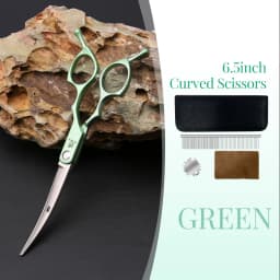 Fenice 6.5 Inch Professional Dog Grooming Scissors Set Kits Straight&Thinner&Curved Grooming Shears Tool Set Tesoura Wmark