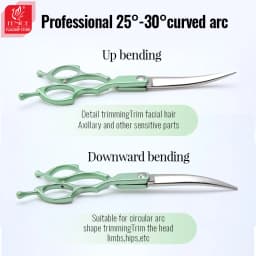 Fenice 6.5 Inch Professional Dog Grooming Scissors Set Kits Straight&Thinner&Curved Grooming Shears Tool Set Tesoura Wmark