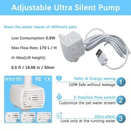 Water Pump Pet Cat Water Fountain Anti-dry Burning Motor Replacement for Cat Flowers Drinking Bowl Water Dispenser Pet Products