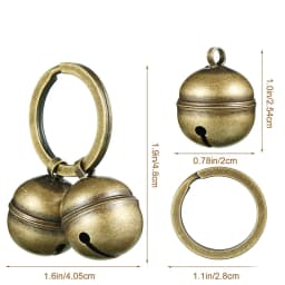 Cat Dog Collar Bells Brass Bells For Collar Dog Charm Bells Pet Pendant with Key Rings For Collars Necklace Pet Accessories