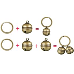 Cat Dog Collar Bells Brass Bells For Collar Dog Charm Bells Pet Pendant with Key Rings For Collars Necklace Pet Accessories