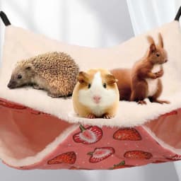 Warm Winter Plush For Small Animal Pet Cage Accessories Hamster House Rat Bed Guinea Pig Hideout Hanging Hammock