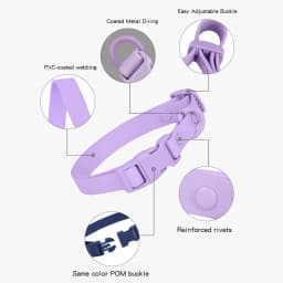 New Macaron Colored PVC Dog Collar Waterproof Dirt Resistant Easy To Clean Pet Collar Adjustable Neck Collar Pet Dog Collar