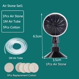 1/2Pcs Plastic Aquarium Air Stone Pond Fish Tank Pump Aerator Aeration Hydroponic Oxygen Air stone Accessories with Suction Cups
