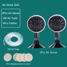 1/2Pcs Plastic Aquarium Air Stone Pond Fish Tank Pump Aerator Aeration Hydroponic Oxygen Air stone Accessories with Suction Cups