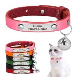Personalized Nameplate Cat Collar Safety Custom Cat Collars Necklace Free Engraved ID Name Tag For Puppy Kitten Cats Accessories