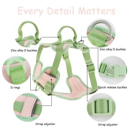 Splicing Colors for Medium Dog Harness No Pull for Large Small Dogs Adjustable Chest Strap Dog Harness Bundle Personalized