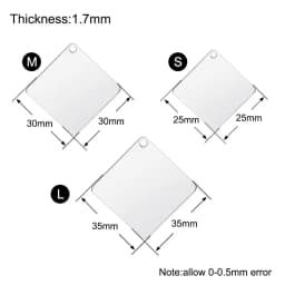 50pcs Square Stainless Steel Customized Pet ID Tag Personalized Dog Tag DIY Name Engravable