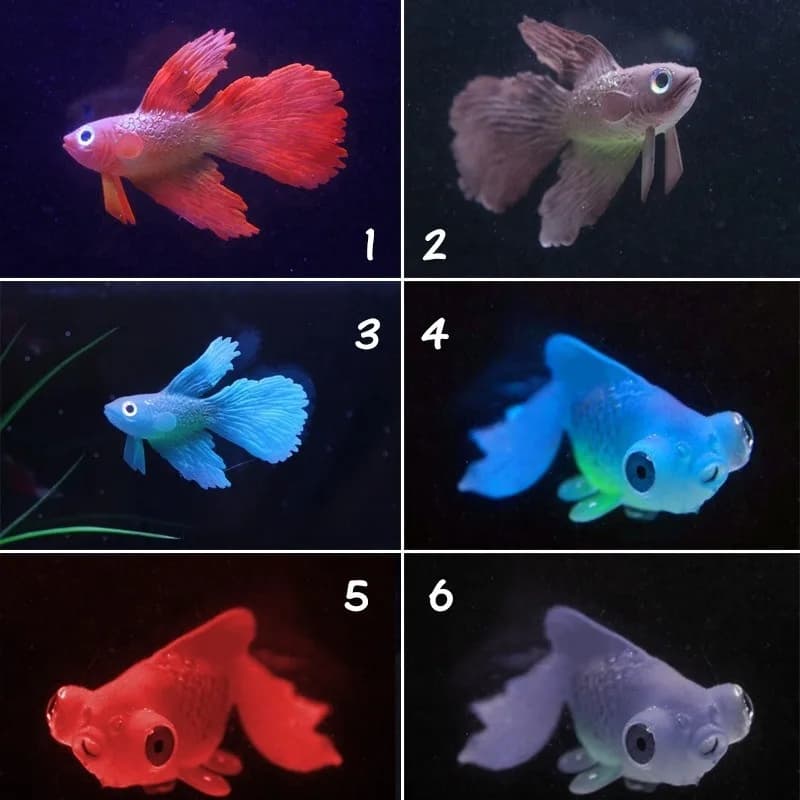 1PC Artificial Aquarium Decoration Glowing Effect Goldfish Fish Tank Ornament Decor