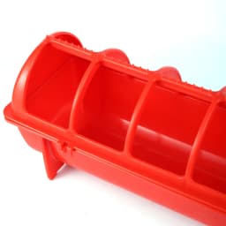 20/30/40/50Cm Chicken Feeder Double Row 12/18/22/28 Holes Poultry Ground Clamshell Feeding Chicken Groove Breeding Supplies 1Pc